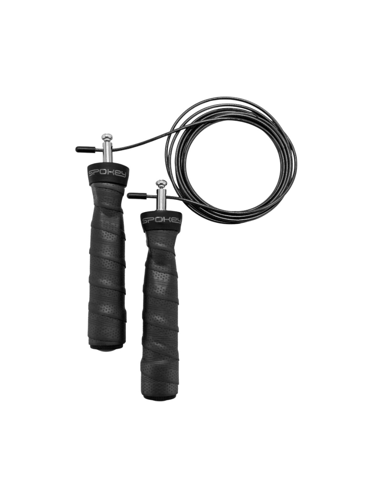 Spokey Pump apkrauta šokamoji virvė juoda 944035