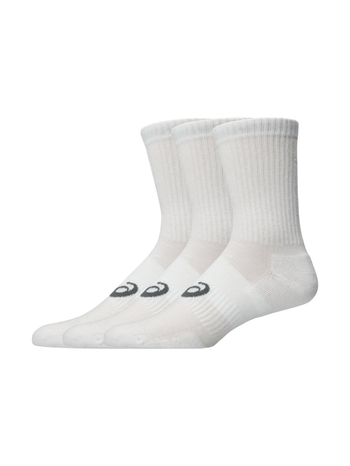 Asics Crew kojinės, 3 poros, baltos 3033C298 100 Asics Crew kojinės, 3 poros, baltos 3033C298 100