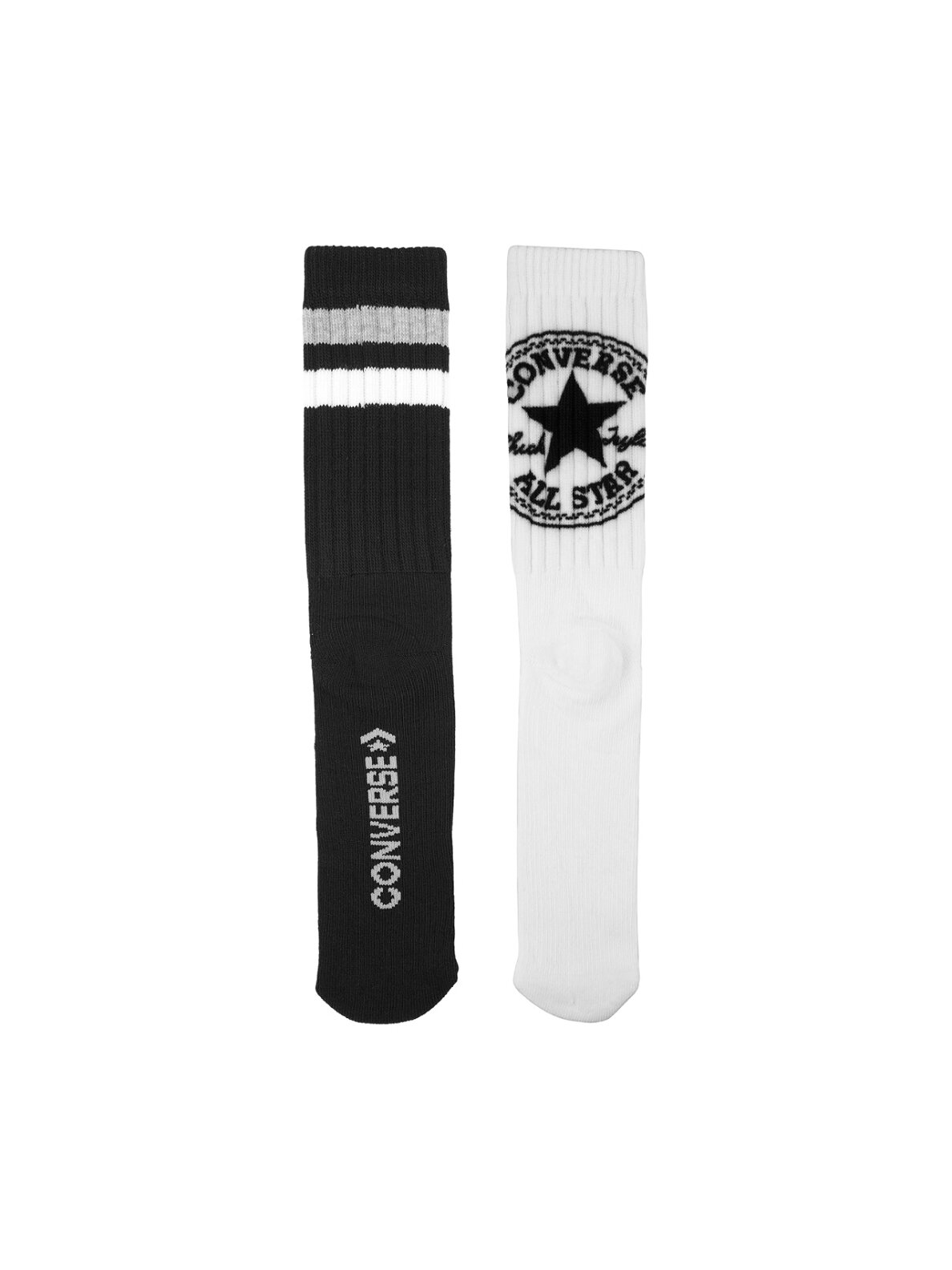 Converse kojinės 2 pak. baltos, juodos E744A 1 Converse kojinės 2 pak. baltos, juodos E744A 1