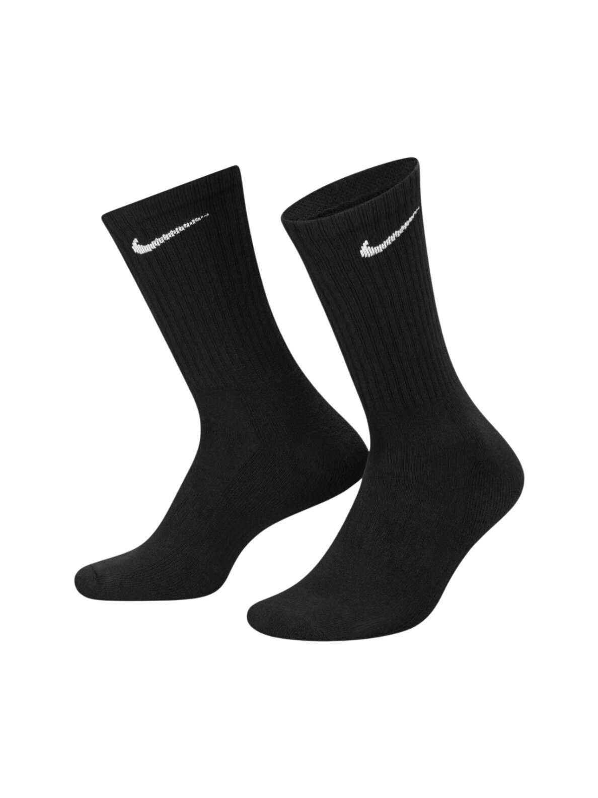 Nike Everyday Cush Crew kojinės 6 poros juodos SX7666 010 Nike Everyday Cush Crew kojinės 6 poros juodos SX7666 010