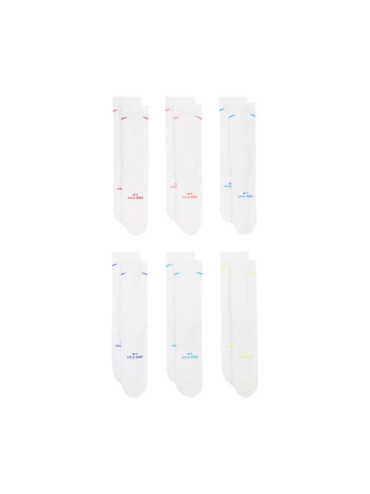 Nike kojinės Everyday Elevated baltos, 6 poros HQ8021 906 Nike kojinės Everyday Elevated baltos, 6 poros HQ8021 906