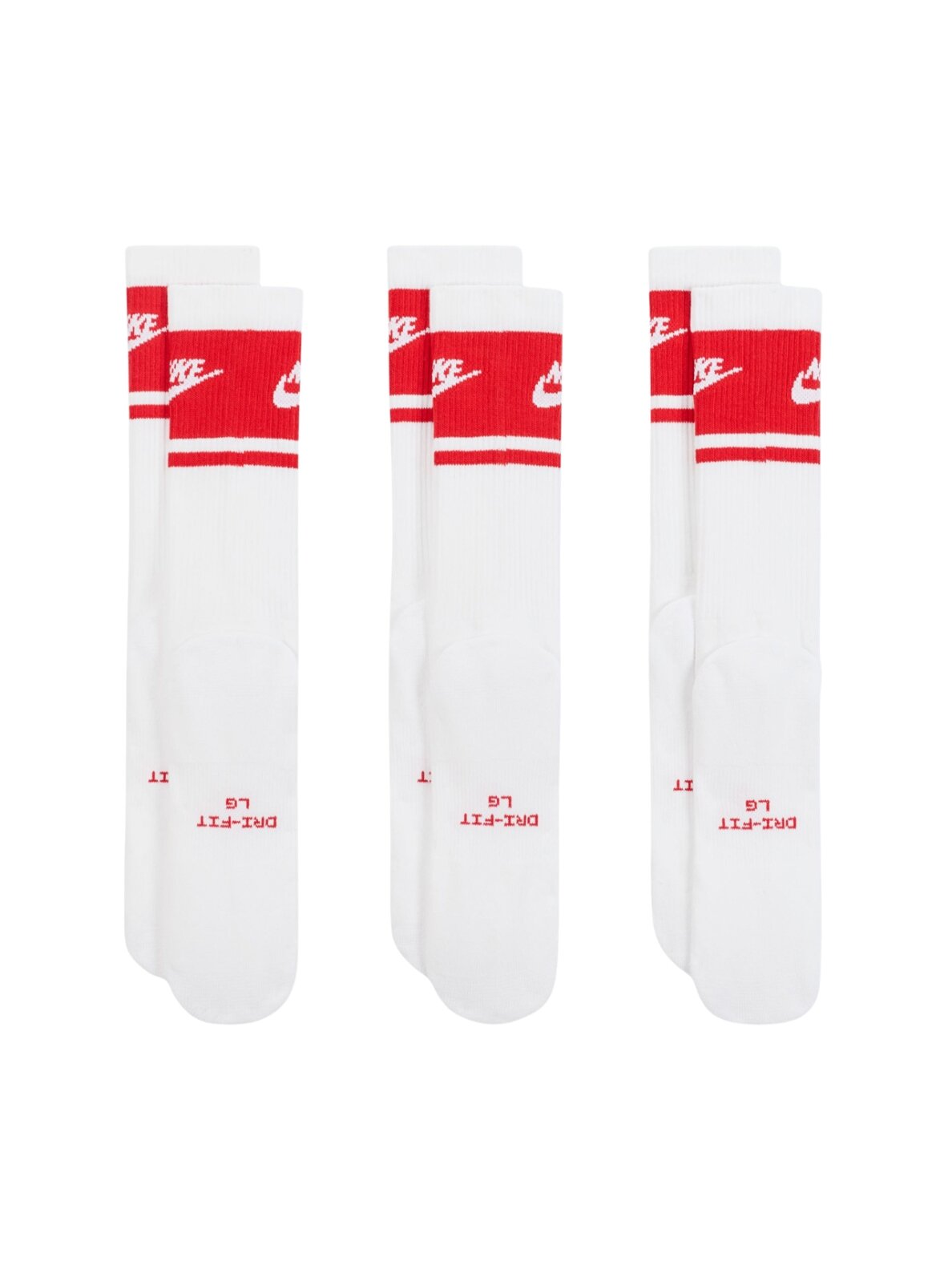 Nike kojinės Everyday Elevated Crew 3 poros baltos/raudonos IM7949 900 2