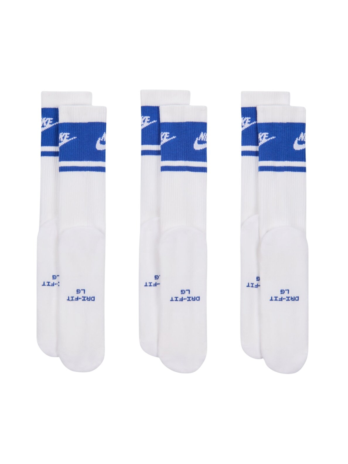 Nike kojinės Everyday Elevated Crew 3 poros baltos/mėlynos IM7949 904 2 Nike kojinės Everyday Elevated Crew 3 poros baltos/mėlynos IM7949 904 2
