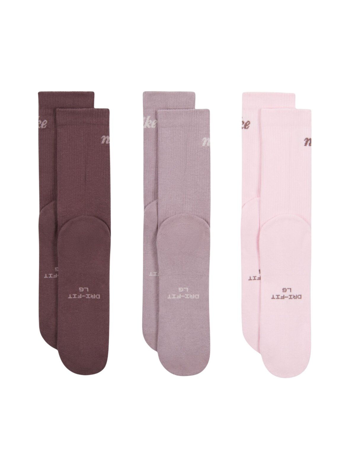 Nike kojinės Everyday Elevated Crew rožinės, rudos 3 poros IH8528 903 2