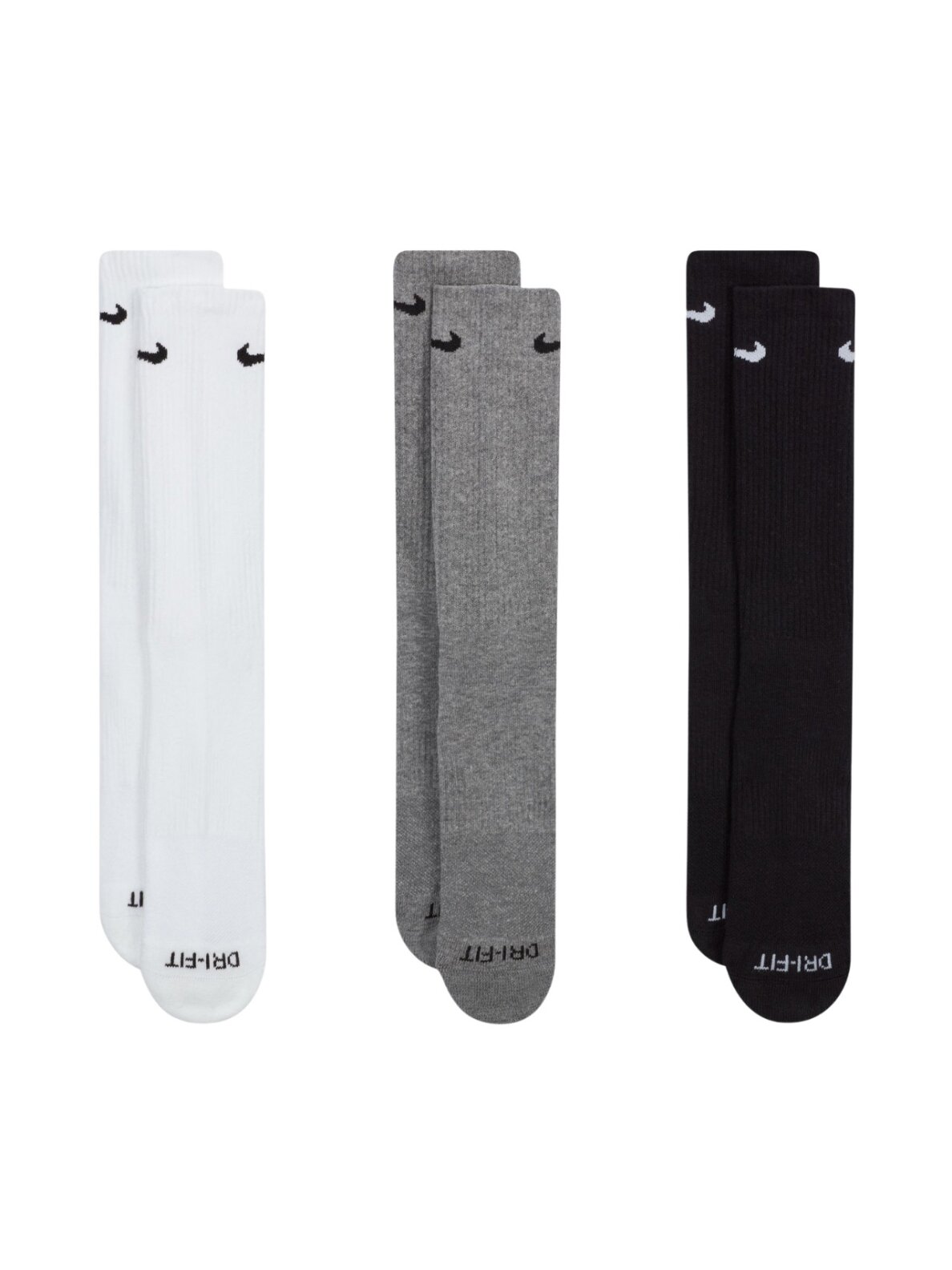 Nike Everyday Plus Cushioned kojinės 3 poros balta, rutulinė, juoda SX6888 964 Nike Everyday Plus Cushioned kojinės 3 poros balta, rutulinė, juoda SX6888 964