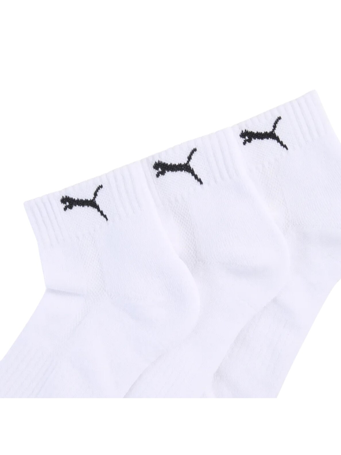Puma Cushioned Quarter kojinės 3 pakuotės baltos 938581 02 1