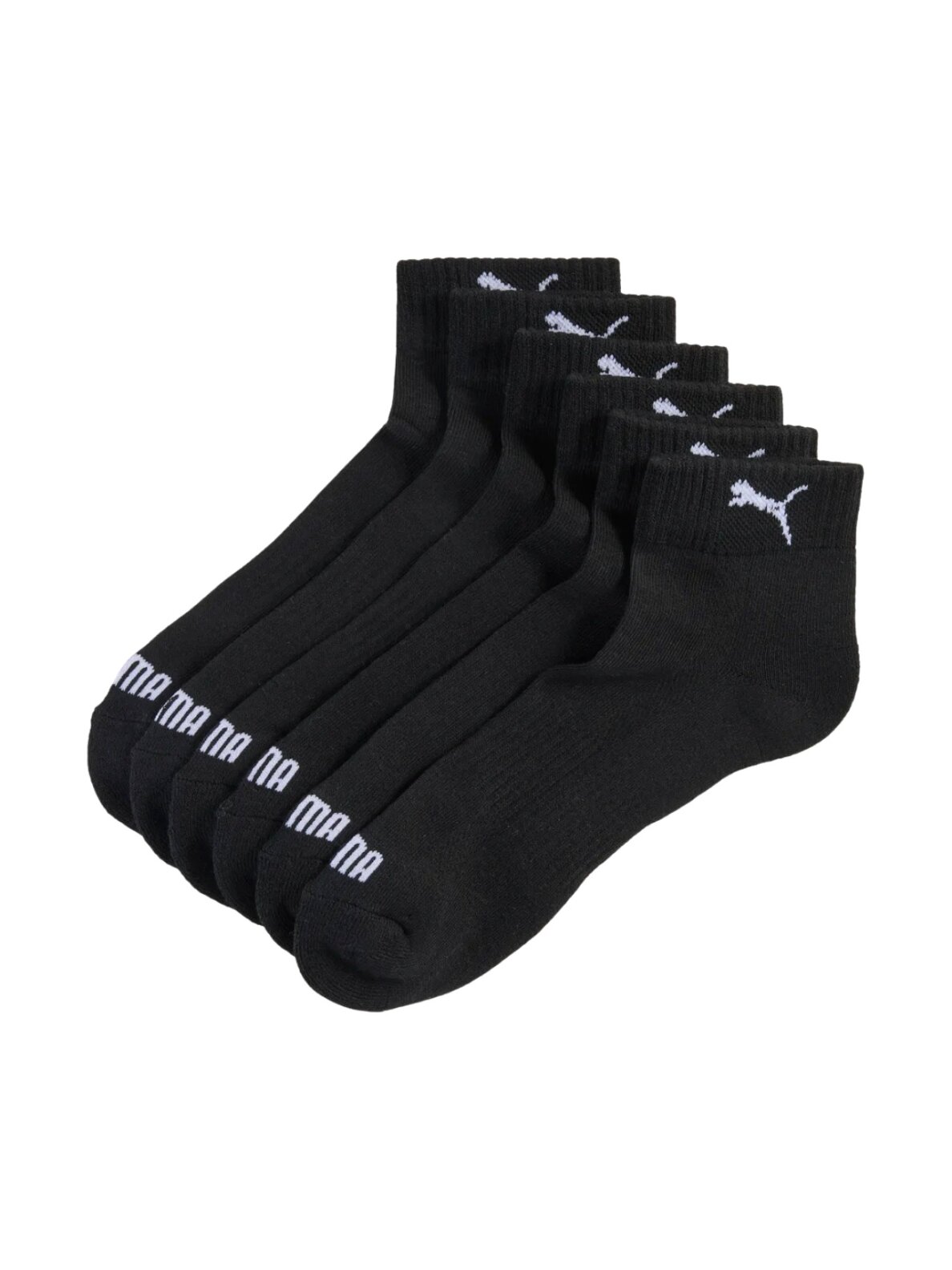 Puma Cushioned Quarter kojinės 3 pak. juodos 938581 01 Puma Cushioned Quarter kojinės 3 pak. juodos 938581 01