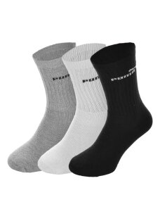 Puma ilgos kojinės 3 spalvos 3 poros baltos pilkos juodos