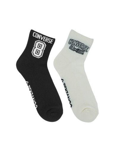 Converse kojinės 2 pak. baltos, juodos E1345A