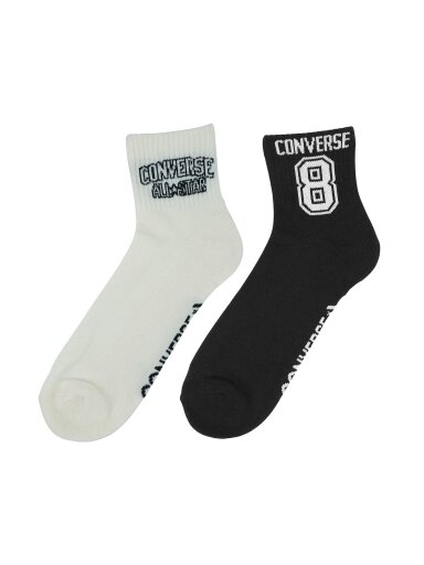 Converse kojinės 2 pak. baltos, juodos E1345A
