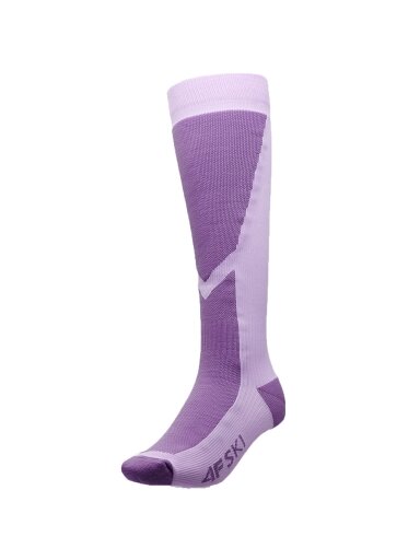 Moteriškos slidinėjimo kojinės 4F FNK F107 šviesiai violetinės 4FWAW23UFSOF107 52S