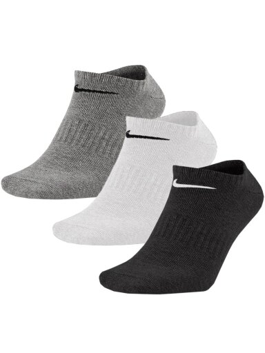 Nike Everday LTWT NS 3PR kojinės pilkos, baltos, juodos SX7678 964