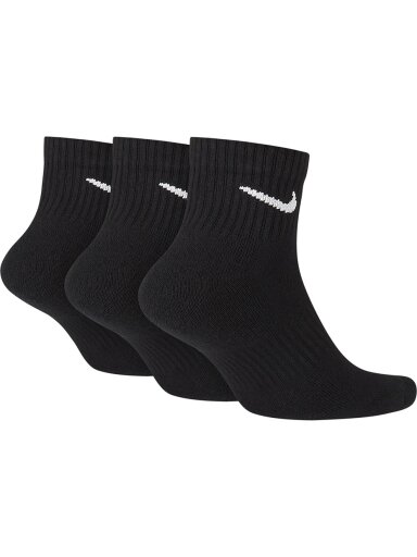 Nike Everyday Cushioned kulkšnies kojinės 3 poros juodos SX7667 010