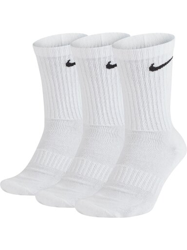 Nike Everyday Cushioned Crew kojinės 3 poros baltos SX7664 100