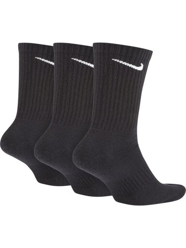 Nike Everyday Cushioned Crew kojinės 3 poros juodos SX7664 010