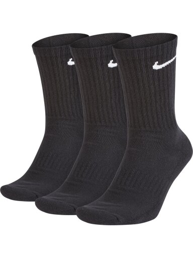 Nike Everyday Cushioned Crew kojinės 3 poros juodos SX7664 010