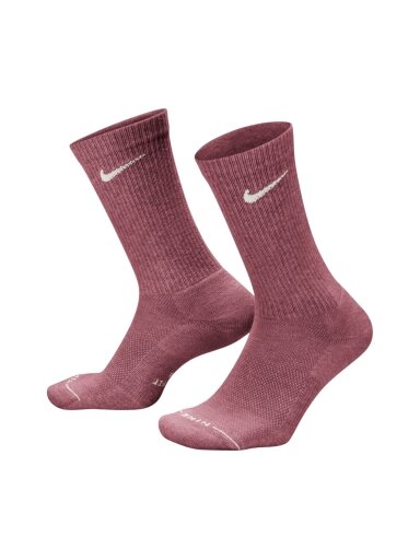 Nike Everyday Elevated kojinės 6 poros smėlio, bordo, rožinės spalvos HQ8021 910