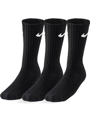 Nike Value Cotton Crew kojinės vyrams, 3 poros, juodos