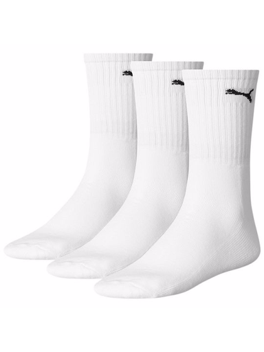 Puma Crew ilgos kojinės vyrams baltos 3 poros