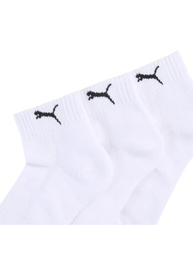 Puma Cushioned Quarter kojinės 3 pakuotės baltos 938581 02