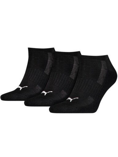 Puma Cushioned Sneaker 3Pack Unisex kojinės juodos 907942 01