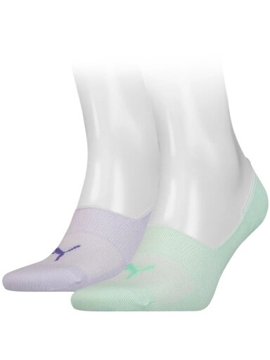 Puma Footie kojinės 2 poros mėtinės, violetinės 906245 41