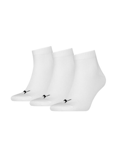 Puma Quarter Plain kojinės vyrams 3 poros baltos 938589 09