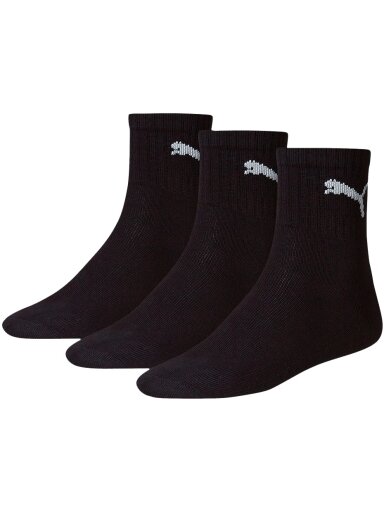 Puma Short Crew 3Pack Unisex kojinės juodos 906110 02