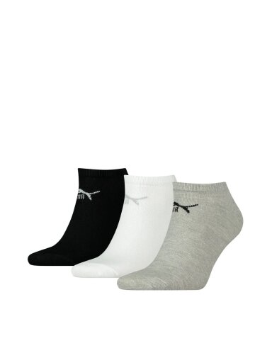 Puma Sneaker kojinės 3 poros pilkos, baltos, juodos