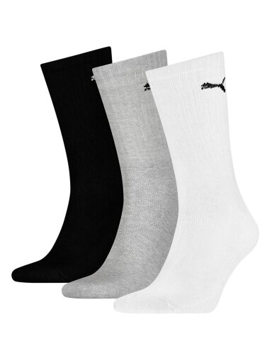 Puma Sport 3 pack kojinės baltos, juodos, pilkos 880355 10