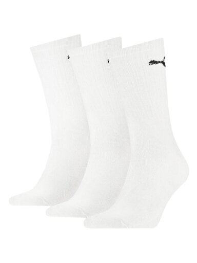 Puma Sport Crew Lengvos kojinės 3 poros baltos 907940 02