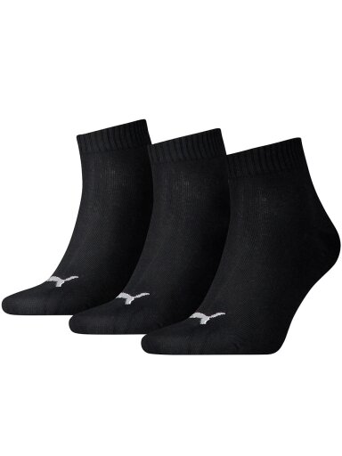 Puma Unisex Quarter Plain 3P kojinės juodos 906978 32/2710800012