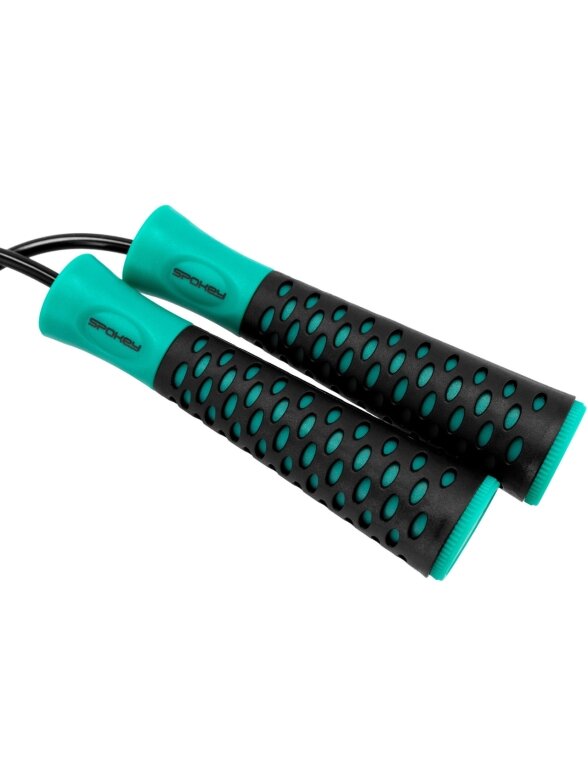 Spokey Candy Rope šokdynė su guoliais, juoda-žalia 943631 2 Spokey Candy Rope šokdynė su guoliais, juoda-žalia 943631 2