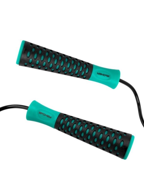 Spokey Candy Rope šokdynė su guoliais, juoda-žalia 943631 3 Spokey Candy Rope šokdynė su guoliais, juoda-žalia 943631 3