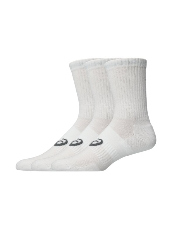 Asics Crew kojinės, 3 poros, baltos 3033C298 100 Asics Crew kojinės, 3 poros, baltos 3033C298 100