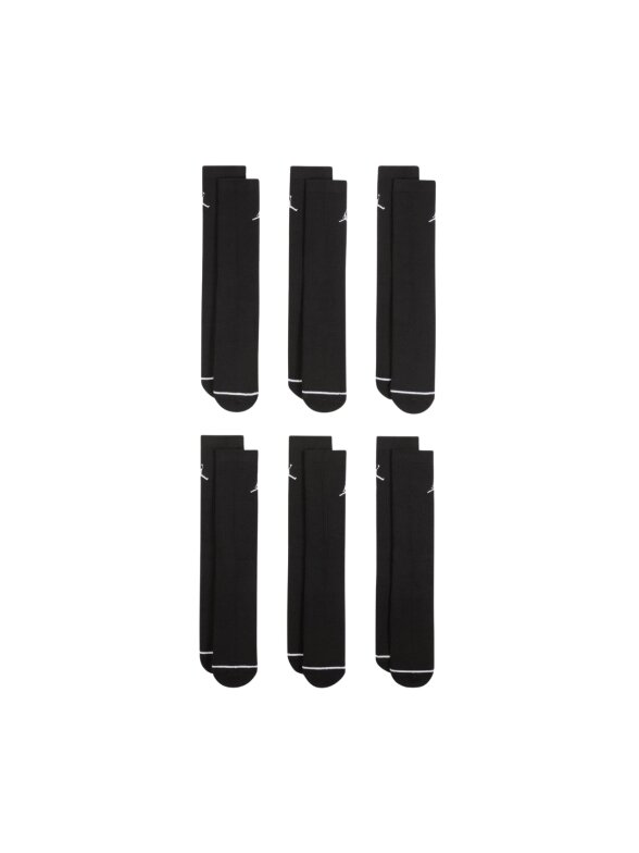 Jordan Everyday Cushioned Crew kojinės 6 poros juodos HV6228 010 Jordan Everyday Cushioned Crew kojinės 6 poros juodos HV6228 010