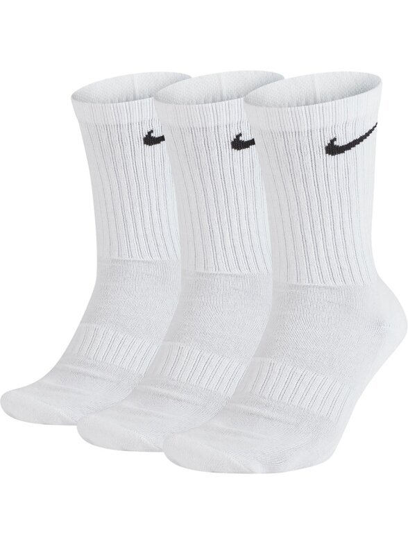 Nike Everyday Cushioned Crew kojinės 3 poros baltos SX7664 100
