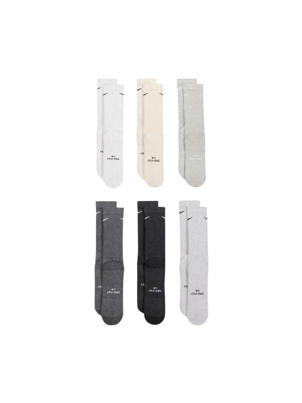 Nike Everyday Elevated kojinės, 6 poros, pilkos, kreminės HQ8021 904 2 Nike Everyday Elevated kojinės, 6 poros, pilkos, kreminės HQ8021 904 2
