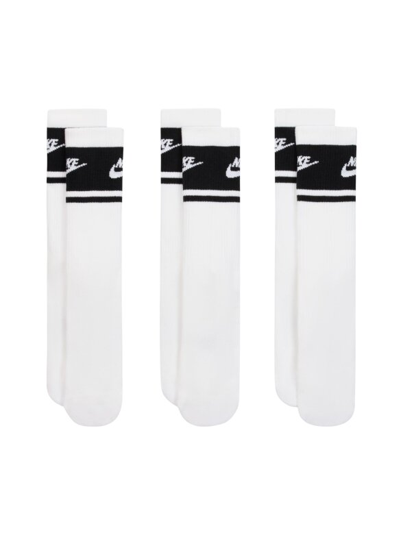 Nike Everyday Elevated Crew kojinės 3 poros baltos ir juodos IM7949 901