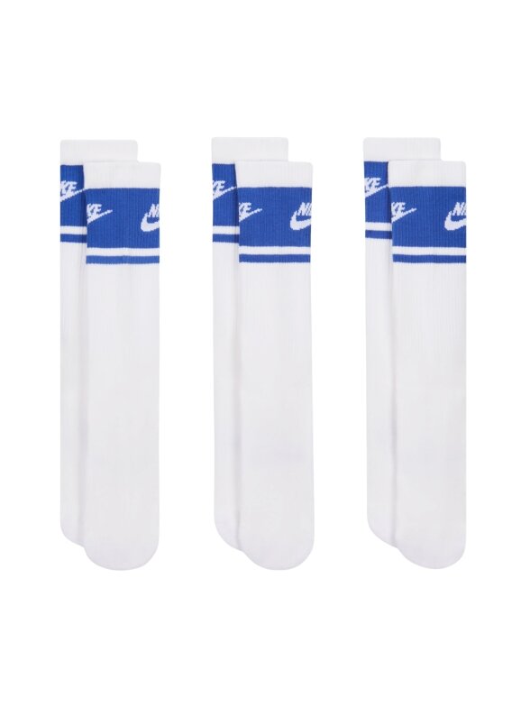 Nike kojinės Everyday Elevated Crew 3 poros baltos/mėlynos IM7949 904 Nike kojinės Everyday Elevated Crew 3 poros baltos/mėlynos IM7949 904