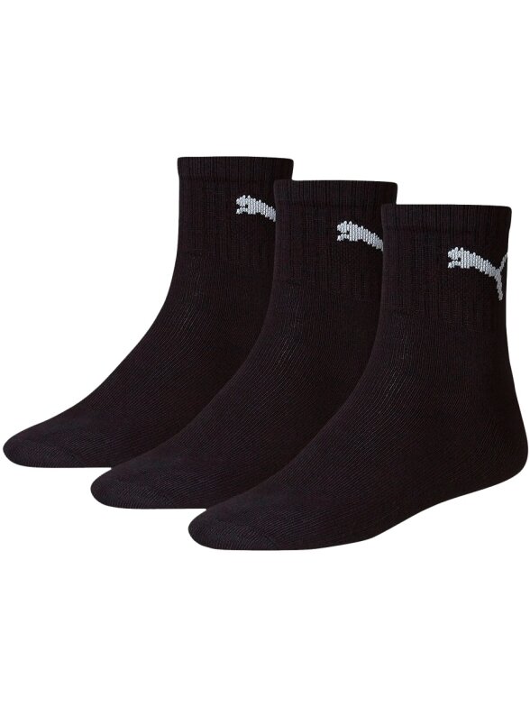 Puma Short Crew 3Pack Unisex kojinės juodos 906110 02 Puma Short Crew 3Pack Unisex kojinės juodos 906110 02