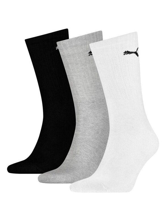 Puma Sport 3 pack kojinės baltos, juodos, pilkos 880355 10 Puma Sport 3 pack kojinės baltos, juodos, pilkos 880355 10