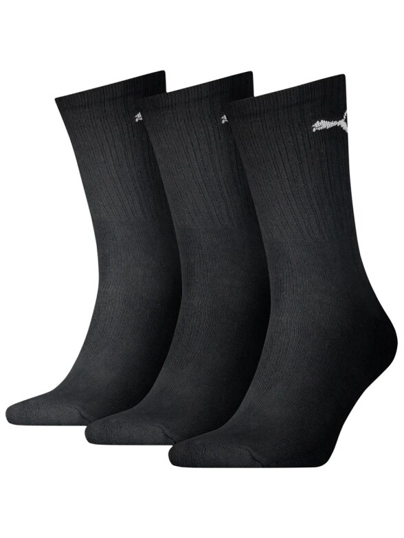 Puma Sport Crew Lengvos kojinės 3 poros juodos 907940 01 Puma Sport Crew Lengvos kojinės 3 poros juodos 907940 01