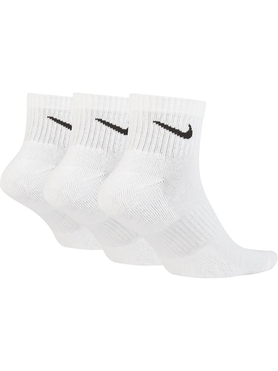 Nike Everyday Cushioned kulkšnies kojinės 3 poros baltos SX7667 100 1 Nike Everyday Cushioned kulkšnies kojinės 3 poros baltos SX7667 100 1