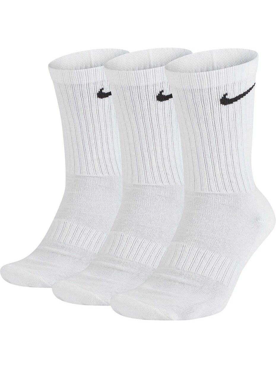 Nike Everyday Cushioned Crew kojinės 3 poros baltos SX7664 100 Nike Everyday Cushioned Crew kojinės 3 poros baltos SX7664 100