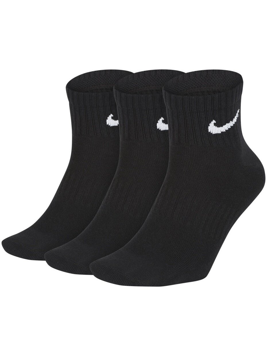 Nike Everyday Lightweight Ankle 3PR kojinės juodos SX7677 010 Nike Everyday Lightweight Ankle 3PR kojinės juodos SX7677 010