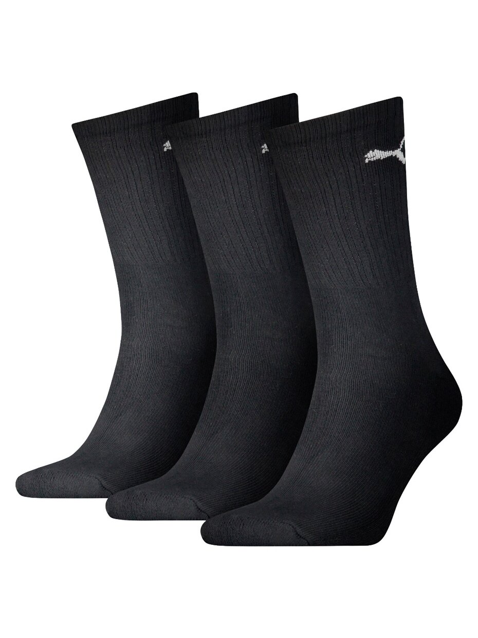 Puma Crew ilgos kojinės vyrams juodos 3 poros 880355 01