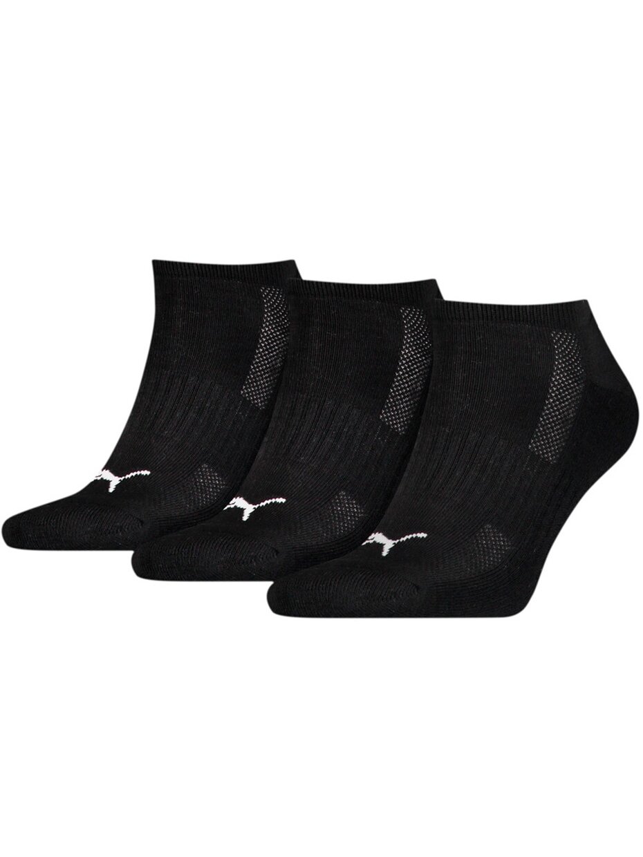 Puma Cushioned Sneaker 3Pack Unisex kojinės juodos 907942 01 Puma Cushioned Sneaker 3Pack Unisex kojinės juodos 907942 01