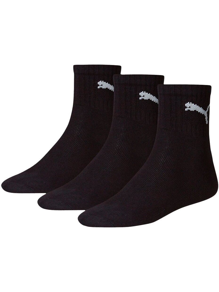Puma Short Crew 3Pack Unisex kojinės juodos 906110 02 Puma Short Crew 3Pack Unisex kojinės juodos 906110 02