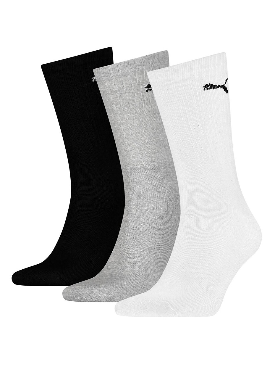 Puma Sport 3 pack kojinės baltos, juodos, pilkos 880355 10 Puma Sport 3 pack kojinės baltos, juodos, pilkos 880355 10
